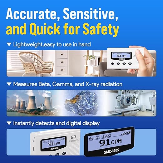 GQ 320S Digital Nuclear Radiation Detector Monitor Meter Geiger Counter Radiation Dosimeter