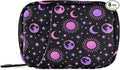 Travel Pill Organizer Bag Weekly Pill Organizer Case Moon Sun Stars Portable Small Daily Pill Boxes for Vitamin Fish Oils Supplement Holder with Zipper Compact Size