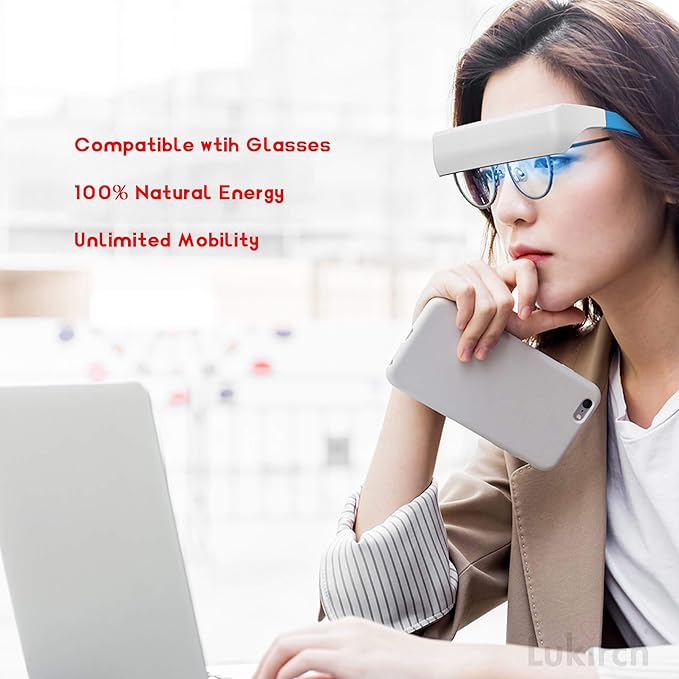Red Light Therapy Glasses 670nm – Eye Comfort & Visual Wellness, Blue Light Therapy Support for Sleep, Circadian Rhythm, Jet Lag & Seasonal Mood, Red & Blue (2-in-1)