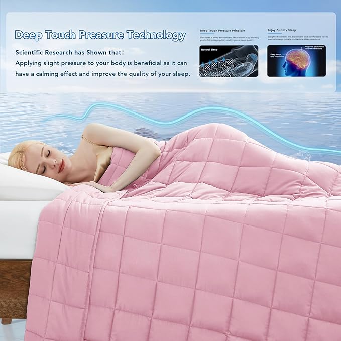 Topcee Weighted Blanket (3 lbs, 36" x 48") Cooling Throw Heavy Blanket for Sleeping Apply to 20-40 lbs, Soft Thick Breathable Blanket with Glass Bead, Easy Care