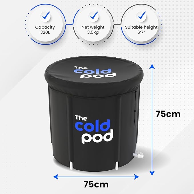 The Cold Pod Ice Bath Tub for Athletes with Cover: 88 Gallons Cold Plunge Tub for Recovery, Multiple Layered Portable Ice Bath Plunge Pool