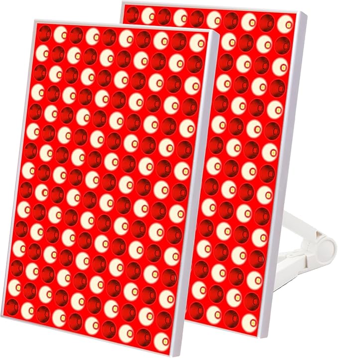 Red Light Therapy Lamp, Red Light Therapy for Body, Infrared Light Therapy Panel for Face with Stand, 660nm Red and 850nm Near Infrared LED Red Light Therapy Device at Home for Face and Body (2 Pack)