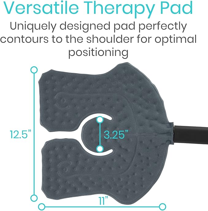 Vive Cold Therapy Machine Replacement Pad - Flexible Ergonomic Reusable Padding for Ice Cold Therapy - Universal Shoulder, Ankle, Hip and Knee Adjustable Device Accessory for Swelling (Pads Only)