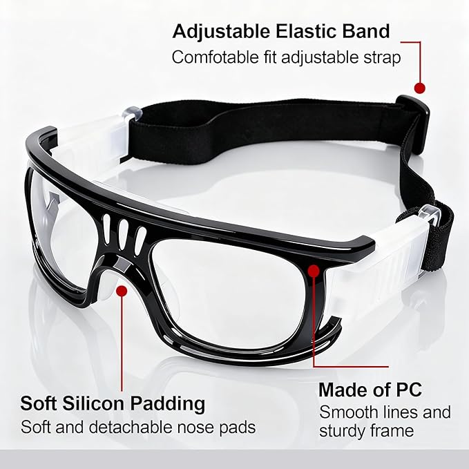 Andux Unisex Sports Glasses Anti Fog Goggles for Basketball Dribbling, Lacrosse, Eye Training LQYJ-01