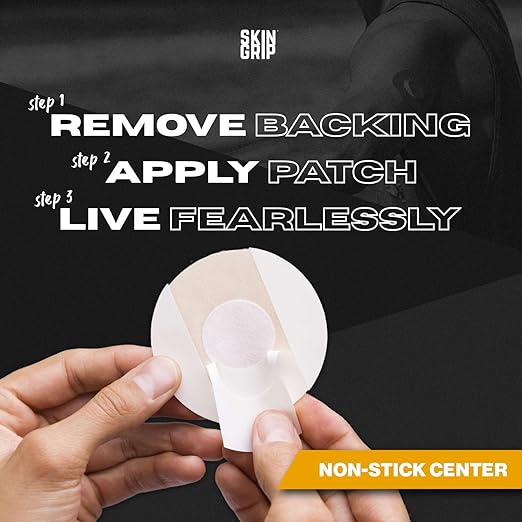 Skin Grip MAX Freestyle Libre 2 Sensor Covers Waterproof, Non-Fraying, Extreme CGM Tape, Continuous Glucose Monitor Patch, Libre Sensor Protection Covers, 10-Pack, Tan