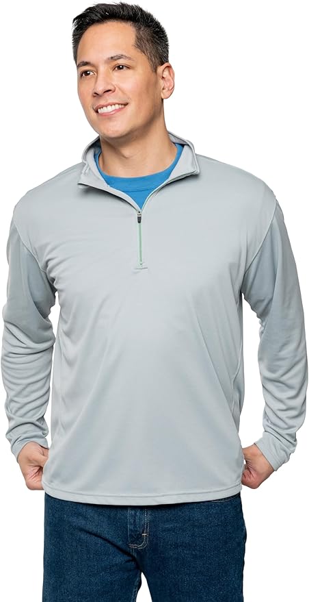 Insect Shield Men's Quarter Zip, with Built-in Insect Repellent