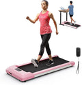GYMAX Walking Pad, 2.25HP Under Desk Treadmill with LED Display, Remote Control & 7-Layer Belt, Compact Portable Jogging Running Machine for Home Office Small Space