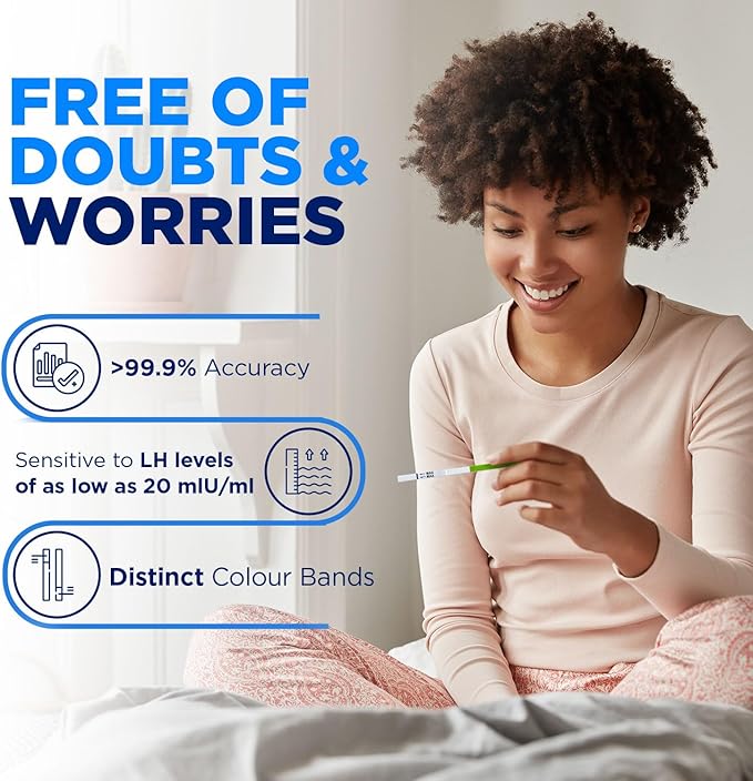 One Step 20 x Ovulation Strips 20miu/ml Test Kit Sensitive Fertility Predictor Testing Sticks (Wide Width)