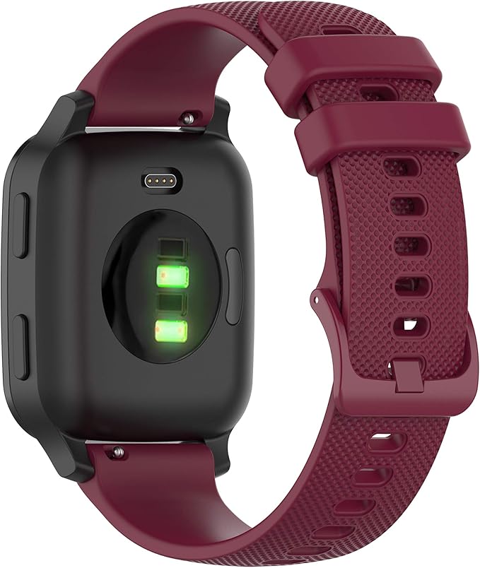 Compatible with Garmin Venu Sq Bands for Women Men, 20mm Quick Release Silicone Replacement Band Wristbands Straps Bracelet Fit for Garmin Vivoactive 3 Music, Forerunner 245 645 (Red)