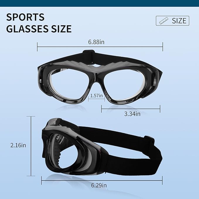 Sport Glasses for Men Women Basketball Football Sport Goggles Anti Fog Shock Collision Wearable Glasses