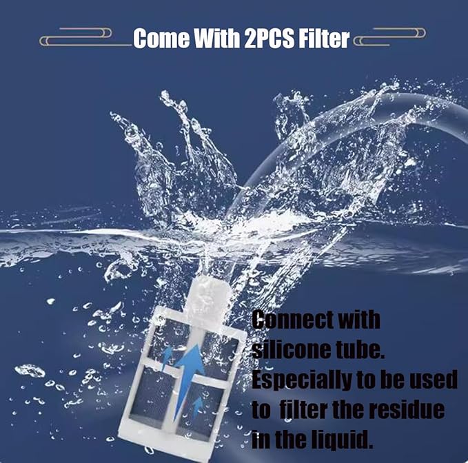 60W Liquid Transfer Pump, Water, Soft Drink, Wine Transfer Pump 110V Speed Adjustable Food Grade Self-Priming Pump for Pumping Beverages Filter with Tube, with Filter Screen 4-5L/Min