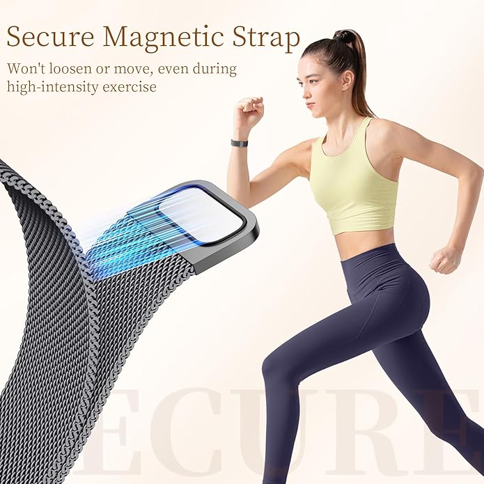 JKD X-Shape Metal Band Compatible with Fitbit Charge 6/ Charge 5 Bands for Women Men, Soft Stainless Steel Mesh Loop Strap Bracelet Wrist Band Replacement for Fitbit Charge 5/ Charge 6 Fitness Tracker