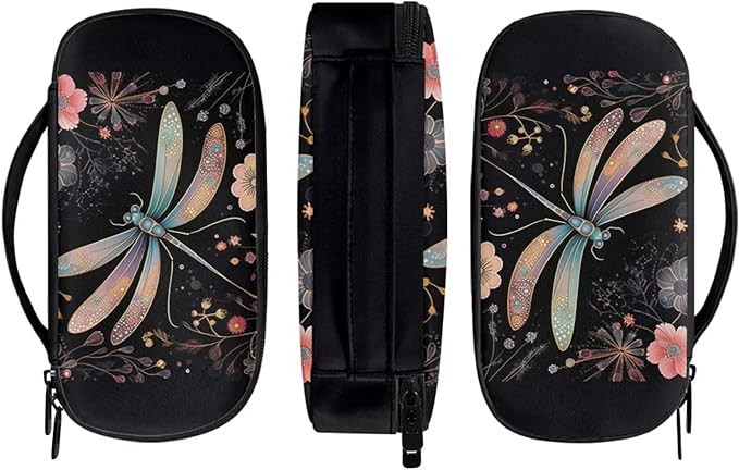 Boho Dragonfly Insulin Cooler Travel Carrying Case, Portable Diabetes Cold Medication Organizer, Upgraded Chill Pill Insulation Bag for Insulin Pen Syringes Needle Kits Holder