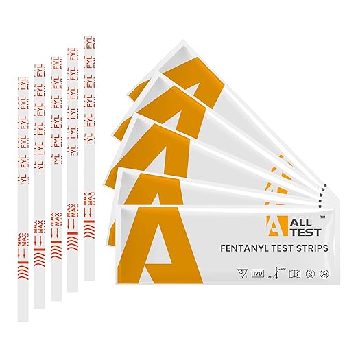 Fentanyl Test Strips | Results in 1 Min | Fast & Accurate | Precision Test Strips for Drug Testing | Detect Trace Amounts | Fentanyl Test Strips for Powder and Liquid - 5 Pack