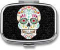 AOLDHYY Halloween Sugar Skull Pill Box 2 Tools Box, Easy Access to Tools, Versatile Tools
