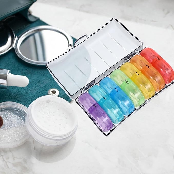 Medication Holder Storage Container Small Portable Pills Pill Organizer Case Individual Medicine Dispenser