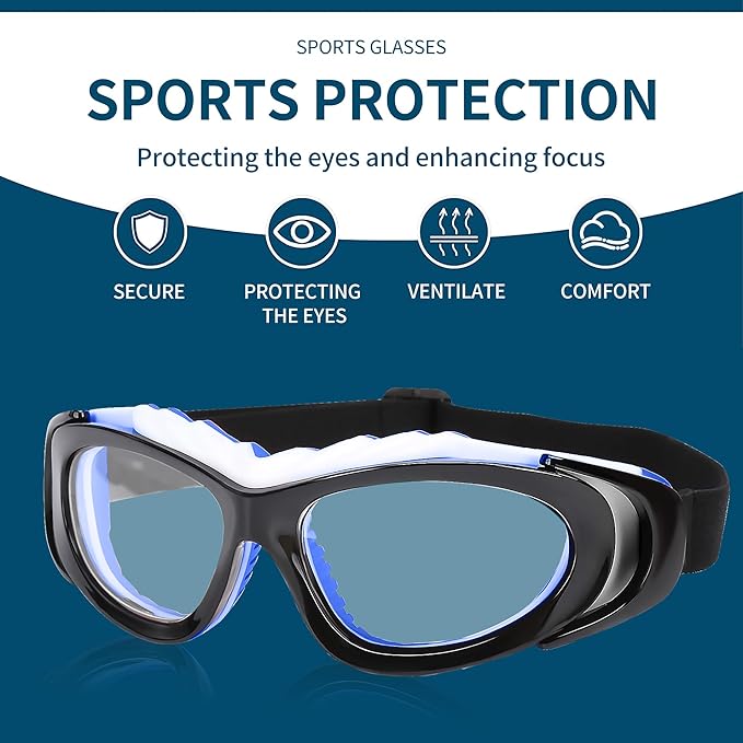 Sport Glasses for Men Women Basketball Football Sport Goggles Anti Fog Shock Collision Wearable Glasses