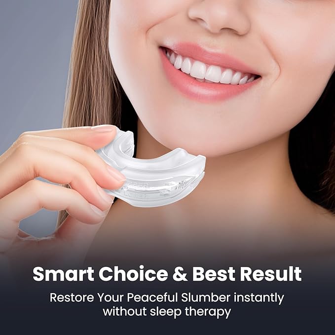 Anti Snore Mouthpiece - Adjustable Mouth Guard for Snoring, Reusable Nighttime Snoring Aid for Adults Men & Women-A09