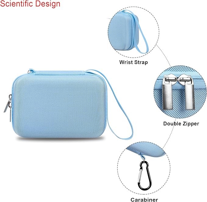 Elonbo Carrying Case for OMRON Evolv Bluetooth Wireless Upper Arm Blood Pressure Monitor, for OMRON Evolv BP7000 Portable One-Piece BP Monitor Storage Holder, Blue