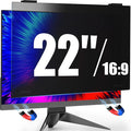 22 Inch Privacy Screen Hanging for Computer Monitor 16:9 Aspect Ratio, Magnetic Anti Glare Blue Light Private Protector Eye Care,Removable Anti Spy Filter Shield for Digital Workplaces
