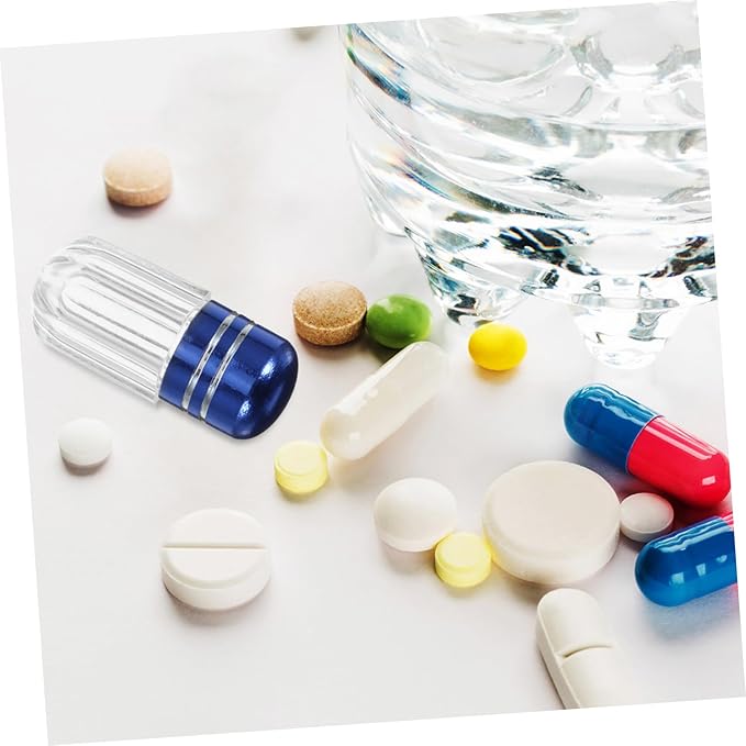Travel Size Bottle Set 20pcs Capsule Bottles Caps Leakproof Pill Containers for Medication Candy Storage