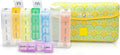 Made Easy Kit Pill Case Large 7-Day / 28 Compartments in Neoprene Carrier with Storage Pill Box in Daily in Morn, NOON, EVE, Bed a Weekly Vitamin, Medicine, Capsule Organization (Lemon & Lime)