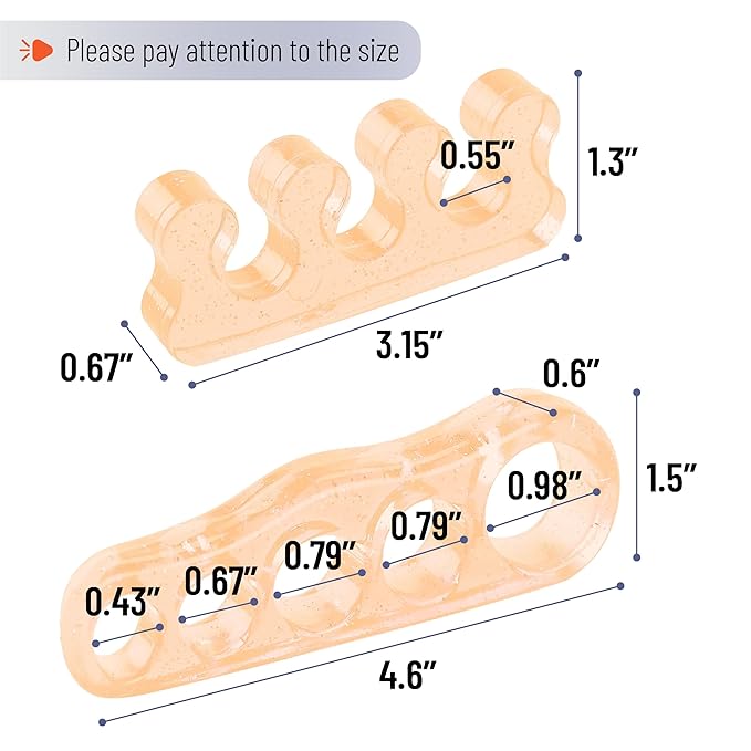 Dr. JK- ToePal Gel Toe Separator, 2 Pairs, Toe Spacers, Bunion Corrector