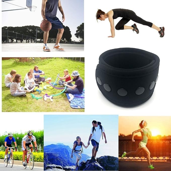 Wanty Adjustable Widen Buckle Arm Bracelet Wear Band Ankle Wristband Band with Mesh Pouch for Fitbit Inspire 3/Versa 4/Charge 3/Charge 6/Galaxy Fit3/FITVII/WHOOP 4.0 Fitness Tracker