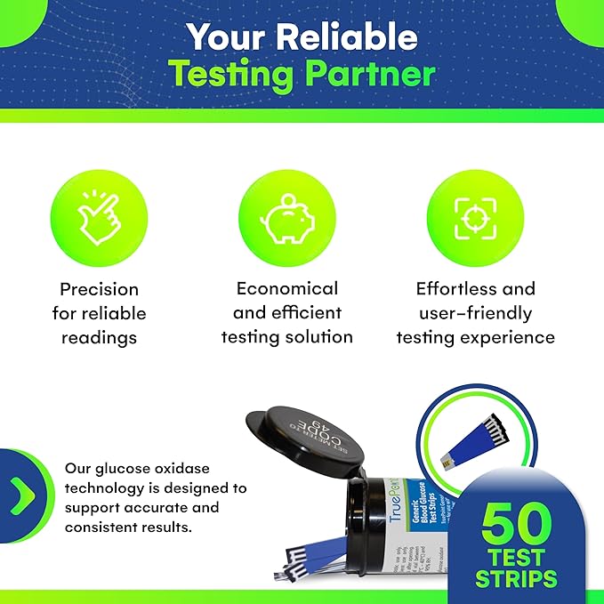 Blood Glucose Test Strips – 50 Count – Compatible with Ultra, Ultra2, UltraMini & UltraSmart Meters – Glucose Strips for Blood Testing for Home Use