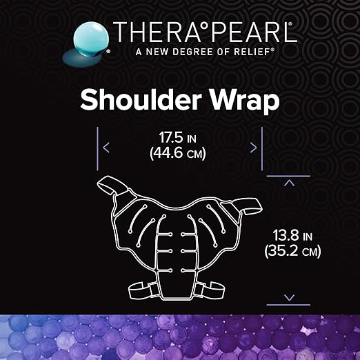 TheraPearl Color Changing Shoulder Wrap, Reusable Hot Cold Therapy Wrap with Gel Beads for Shoulder Pain Relief, Flexible Hot and Cold Compress, Best Ice Pack for Rotator Cuff Pain, Sports Injuries