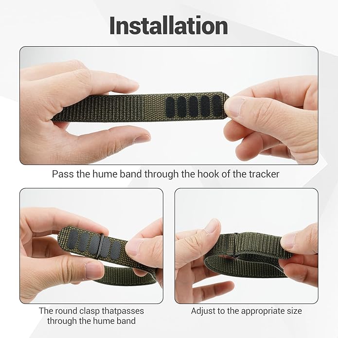 Nylon Loop Replacement Strap Compatible with Hume Health Band, Soft Breathable Adjustable Sport Wristband for Fitness Tracker, Women & Men