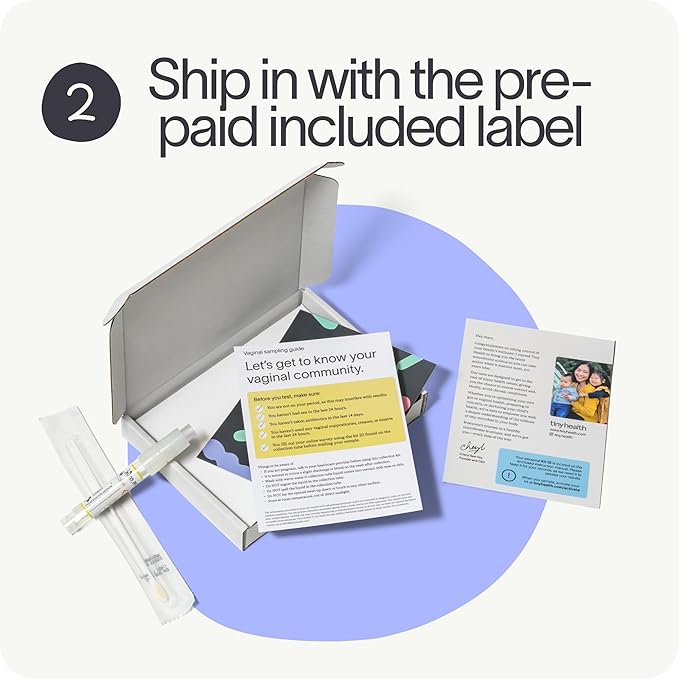 Tiny Health Vaginal Health Test Kit, Fast & Mess-Free, Easy Ship-in Kit, 3-4 Weeks Results, Understand Biomarkers with Expert Insights