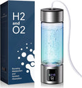 Upgrade 3-in-1 Hydrogen Water Bottle with Display - Industry TOP - 24-Hour Hydrogen Lock | 0 Chlorine & 0 Ozone | 100% Leak-Proof Seal, Hydrogen Water Bottle Generator with Hydrogen Straw