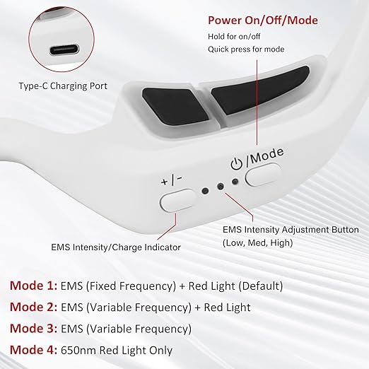 Under Eye Red Light Therapy Device,650nm Red Light Therapy for Eyes Glasses, Microcurrent Eye Massager Mask for Dark Circles, Smoother Fine Lines & Puffiness, Home Skincare