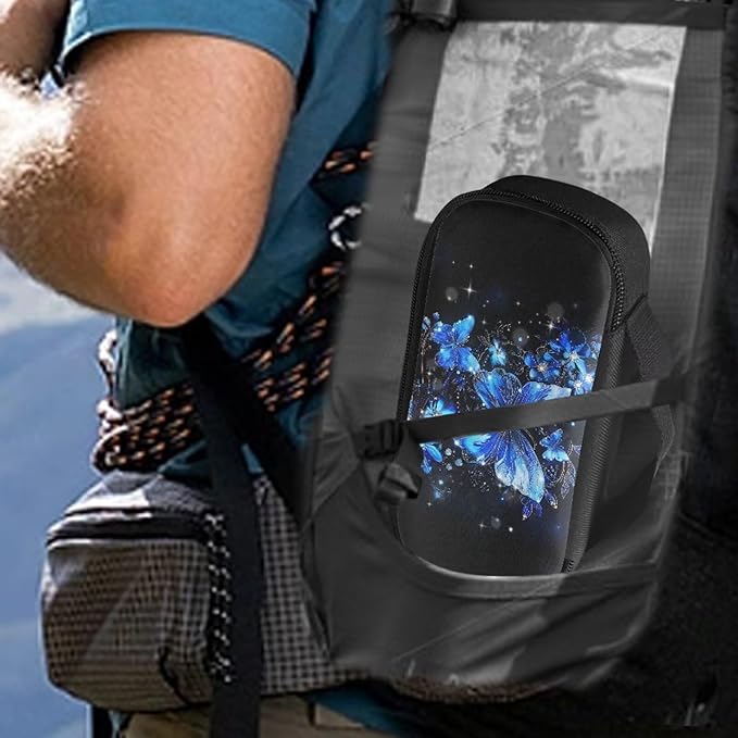 Blue Butterfly Insulin Pen Cooler Travel Case Portable Stain Resistant Insulated Carrying Bag to Keep Insulin Pen and Diabetic Supplies for Daily Life and Trip