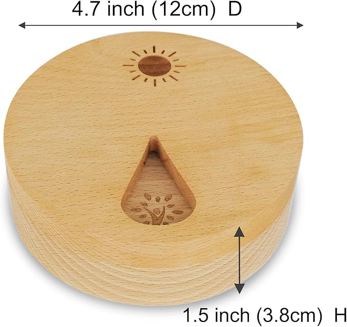 AM&PM Set of 2 Wood Weekly Pill Organizer for Medicine Vitamin 2 Times a Day,Arthritis Friendly 7-Day Pill Box Medium Compartments Holder,Daily Portable Travel Pill Case with Velvet Bag