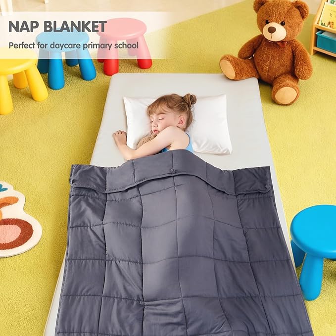 yescool Weighted Blanket 7 Pounds Cooling Weighted Lap Blanket, Grey Heavy Blankets for Sleeping, Weighted Throw Blanket Gifts for 60-80lbs, 40"x60"