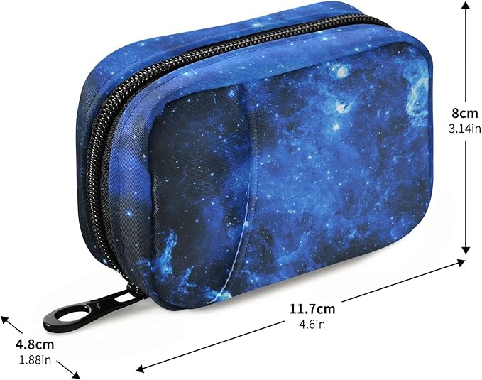 Star Sky Pill Box 7 Day Pill Case Travel Pill Organizer Bag with Zipper Portable Weekly Vitamin Medicine Supplement Holder Pouch Bag