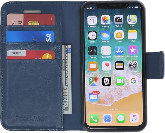 RadiArmor RF Blocking Case – Compatible with iPhone 16e - Wallet Case with Lab-Tested RF Shielding Technology – Over 91% User Reduction (Teal, iPhone 16e)