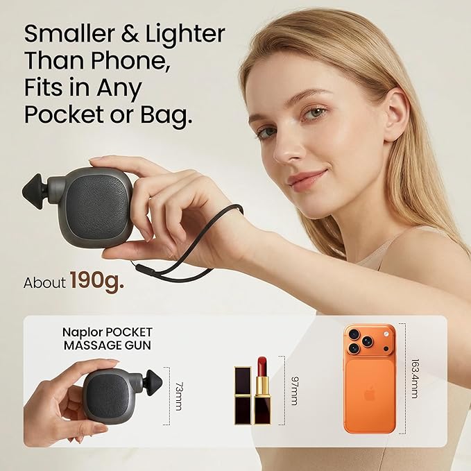 Pocket Mini Massage Gun for Women Design – 4-Speed Portable Handheld Electric Massager for Head, Face & Neck, Pain Relief, Relaxation and Recovery
