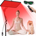 Morfone Red Light Therapy Lamp with Wireless Magnetic Remote - 660nm 850nm 940nm 3 in 1 Red Infrared Light Therapy Lamp with Stand with Large Panel, Therapy Device at Home, Gift for Women