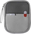 First Aid Kit Bag Empty Travel Medication Pouch Mini Zippered Oxford Medical Survival Kit Carrier Handy Medicine Pills Drugs Package Organizer with 3 Pocket+1 Main Holder-5.5x4.3x0.8Inch (Gray-S)