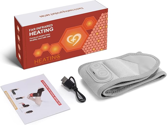 Cordless Wrist Heating Pad Massage, Wrist Massager with Heat and Red Light, Carpal Tunnel Massager, Red Light Therapy for Wrist and Hand, 660nm/850nm, Heated Wrist Wrap for Carpal Tunnel Relief