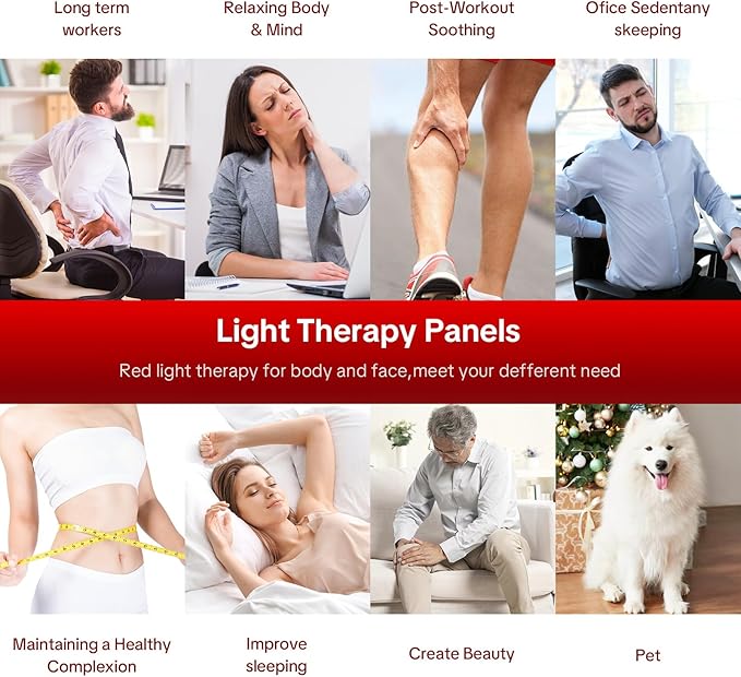 Full-Body Red Light Therapy System – Curved Panel with Dual 660nm & 850nm LEDs, Home Wellness Kit