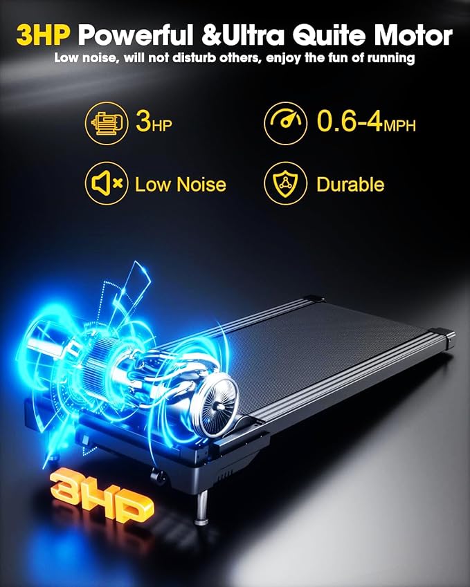 3HP Walking Pad Treadmill with 9% 5-Level Auto Incline, 360 lbs Capacity & Big LED Screen Under Desk Treadmill with Hike/Jog/Run Mode, Compact Treadmills for Home Small/Office,Assembly Free,Wider Belt