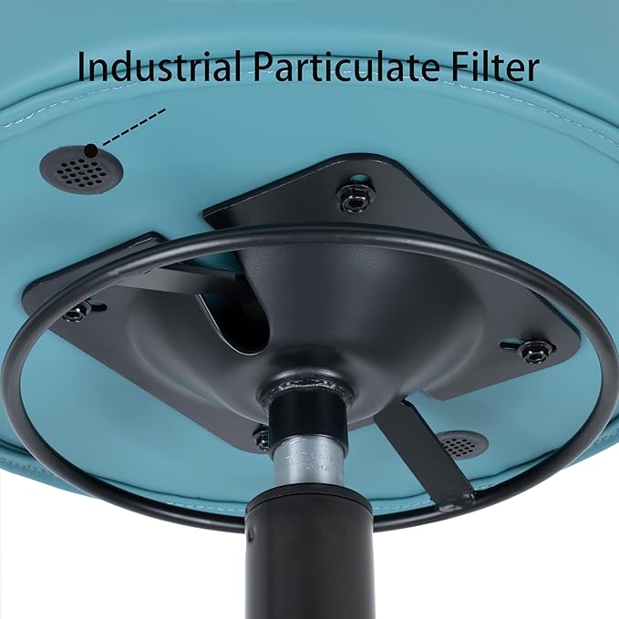 TAKE UR SEAT® All-Purpose Stools with Adjustable Seat and Easy Clean Performance Fabrics for Cleanroom Lab Medical Office Classroom Shop Garage Spa Massage Tattoo (15" Blue)