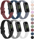 6-Pack Bands for Fitbit Inspire 3 Bands for Women Men, Soft Silicone Adjustable Wristband Replacement Straps Compatible with Fitbit Inspire 3 Fitness Tracker