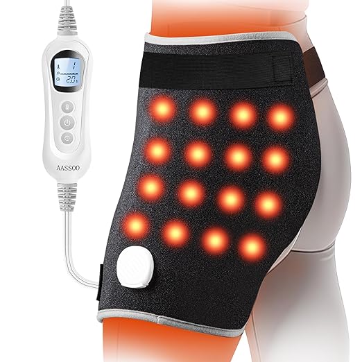 Graphene-Infused Hip Heating Pad for Sciatica Pain Relief - Heated Wrap for Lower Back, Buttocks, Thighs – Large Size Electric Heat Pad with Auto-Off (18.5”×16”)