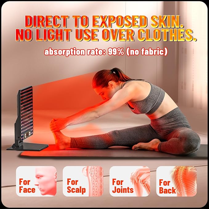 Red Light Therapy Device,Portable LED Red Infrared Light Device with 630nm, 660nm & 850nm Combination Light for Face and Body, 9 Adjustable Timer Settings, Adjustable Angle, Includes Goggles,Black