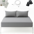 Premium Fitted Grounding Sheet - Gray, King (78"x80"), 95% Organic Cotton, 5% Silver Thread, 15' Upgraded Earthing Cord, for Better Sleep & Wellness with Holistic Alignment